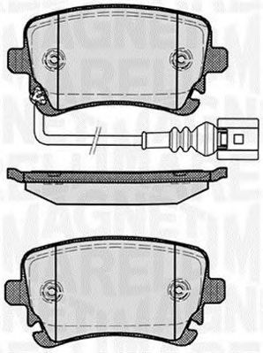 MAGNETI MARELLI 363916060412 -  Комплект тормозных колодок, дисковый тормоз